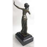 Young Woman Bronze Sculpture