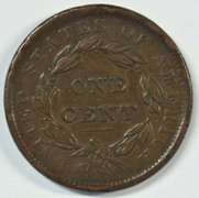 Needle-sharp XF/AU 1838 Corornet Head Large Cent.