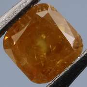 Rare .27ct emerald cut yellow Diamond