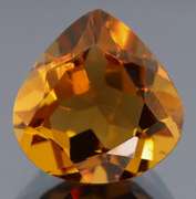 Large 6.97ct wide pear cut Madeira Citrine