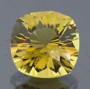 Strinking 3.33ct concave cushion burnished gold Citrine