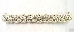 Sleek Byzantine Link Bracelet in Sterling Silver