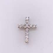 14kt White Gold & Diamond Cross Pendant
