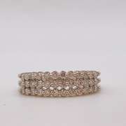 14kt Solid White Gold Diamond Band Ring