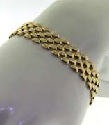 Classic 14kt YG Panther Link Bracelet