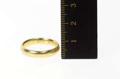 14K Yellow Gold 4.2mm Classic Simple Rounded Wedding Band Ring