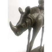 Rhinoceros Detailed Lost Wax Bronze Sculpture