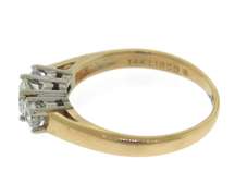 Impressive Yellow  Gold 3 Diamond Ring