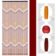 90x220cm 31 Line Wooden Bead Curtains