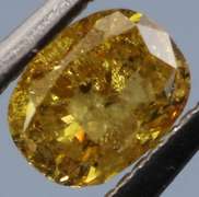 Rare .26ct oval cut yellow Diamond