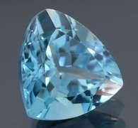 High fire 6.87ct trillion cut Swiss blue Topaz