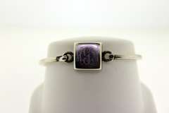 Sterling Silver Thin Initial Cuff Bracelet