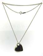 Tiffany & Co Stencil Puff Heart Cotout Pendant on Chain