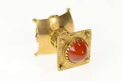 14K Yellow Gold Victorian Ornate Pagoda Bird Cage Elaborate Pendant