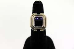 Sterling Silver Black Onyx Square Ring