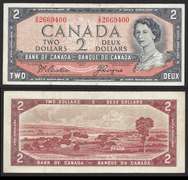 $2 1954 Bank of Canada Z/B block