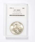 1951-S Franklin Half Dollar - Full Bell Lines