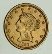 1866-S $2.50 Liberty Head Gold Quarter Eagle