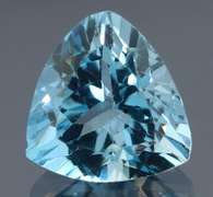 High fire 6.87ct trillion cut Swiss blue Topaz