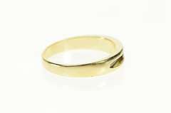 14K Yellow Gold Men's Classic Diamond Simple Wedding Band Ring