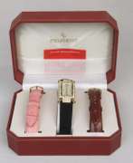 Peugot Gold Tone Interchangeable Strap Set Watch