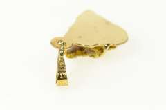 10K Yellow Gold Retro Raw Cluster Textured Nugget Pendant