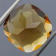 Firey 4.27ct cushion cut whiskey Citrine