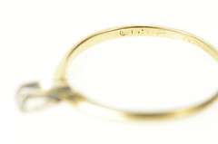 14K Yellow Gold Diamond Solitaire Classic Promise Engagement Ring