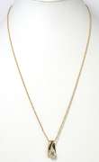 Flashy CZ Solitaire Necklace in 14KT Yellow Gold