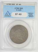 EF40 1795 Flowing Hair Half Dollar - O-125 - Graded ANACS