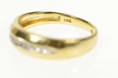 10K Yellow Gold Classic Men's Diamond Wedding Band Ring
