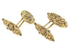 Incredible Yellow Gold Floral Cufflinks