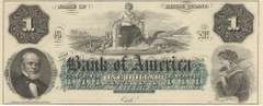Gem Crisp 1800's $1 Note Bank Of America Providence Rhode Island!