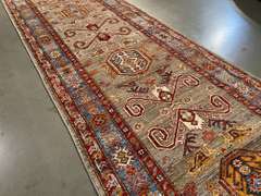 STUNNING FINE KAZAK  RUNNER 3'X19'.3"