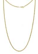 Beautiful Yellow Gold Rope Chain Necklace