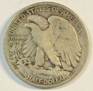 Very scarce 1919-S Walking Liberty Half Dollar in Fine