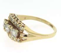 Pleasing Yellow Gold Diamond Vintage Ring