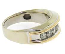 Outstanding White Gold Men's Wedding Band