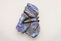 Blue Flash Boulder Opal Butterfly
