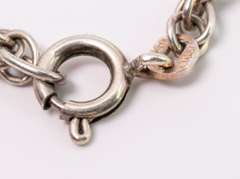 Edgy Thick Station bead Bracelet in Sterling Silver