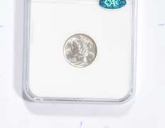 MS67 FB 1944-D Mercury Silver Dime - CAC - Graded NGC