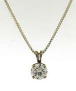 Sterling Silver Cubic Zirconia Pendant on Chain