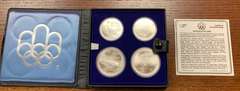 Set of 4 1976 Series VII Olympic Silver Coins