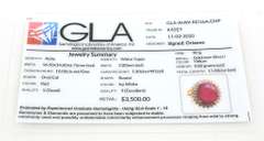 Ravishing Massive 10.00CTS Oval Diamond Cut Ruby & Topaz Ring in Vermeil