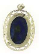 Vintage Sterling Silver Lapis Pendant