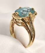 Fashionable Blue Topaz Ring