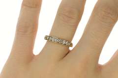 14K Yellow Gold 0.42 Ctw Diamond Classic Wedding Band Ring