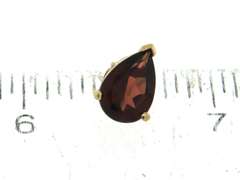 Fabulous Yellow Gold Pear Garnet Earrings