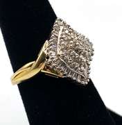 14kt Yellow Gold Diamond Cluster Ring