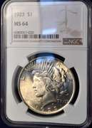 1923 MS64 Peace $ NGC